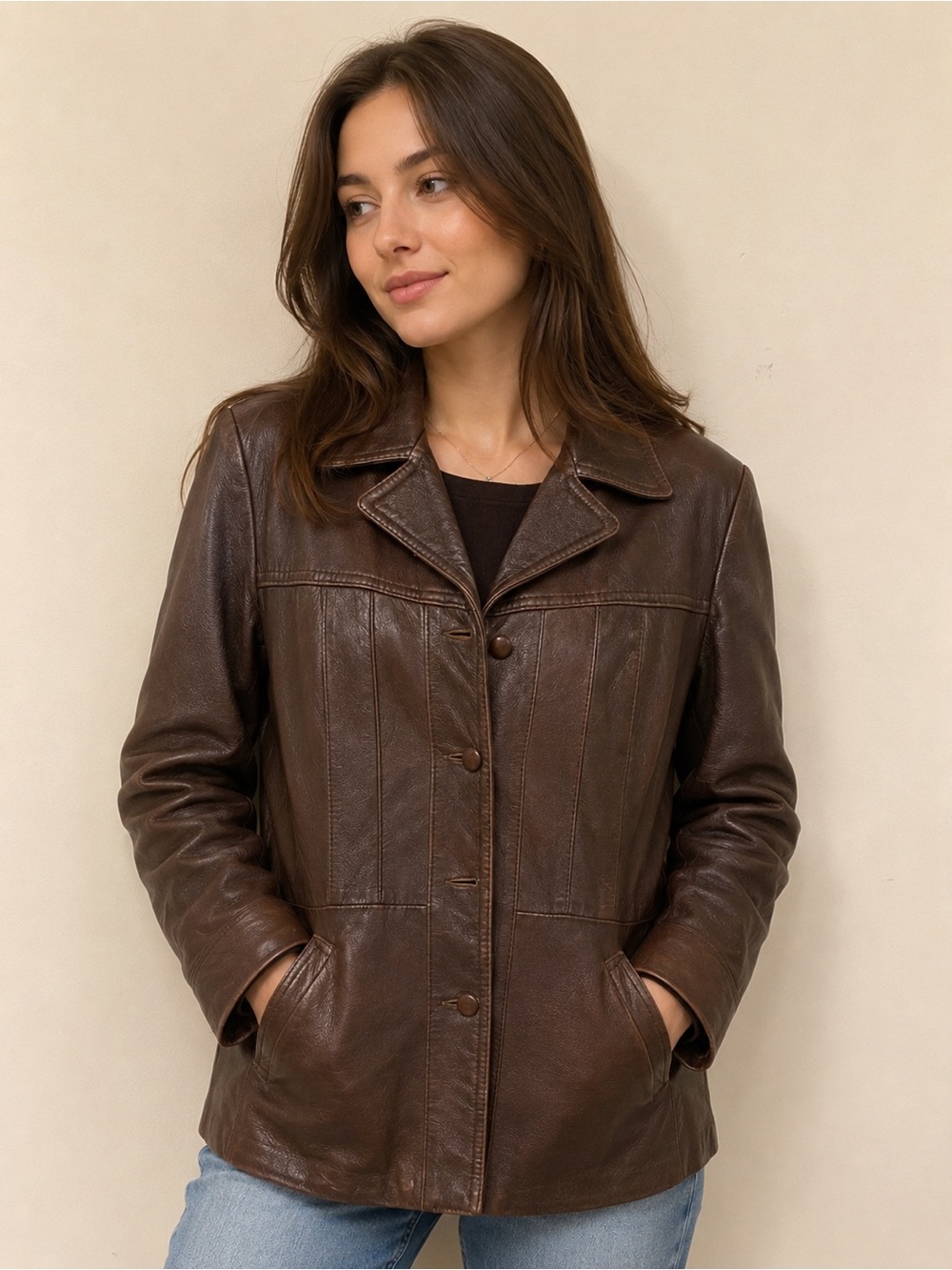 Vintage  Classic Leather Jacket 🔥🔥
